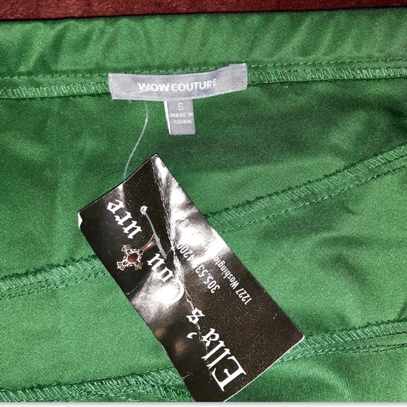 NEW- WOW COUTURE cocktail Green, Embellish Strapless Dress, Size Small - Picture 4 of 6